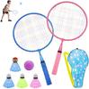 Детский набор для бадминтона TUZHE с чехлом, мини-ракетки для бадминтона для начинающих, игровая игрушка для активного отдыха на улице и на пляже