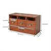 1pc 4 Drawers Retro Wooden Desktop Stationery&sundries Storage cabinet,Home Simple Organizer Box Furniture Craft Decor.