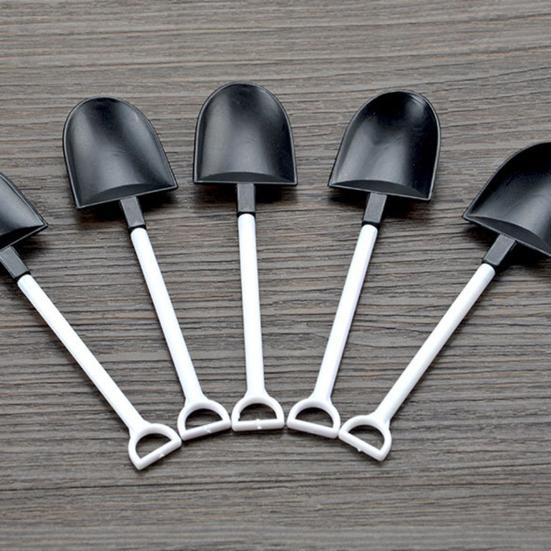 50Pcs/Set Ice Cream Shovel Eco-friendly Food Grade Plastic Yogurt Jam Cake Spoon Spade Kids