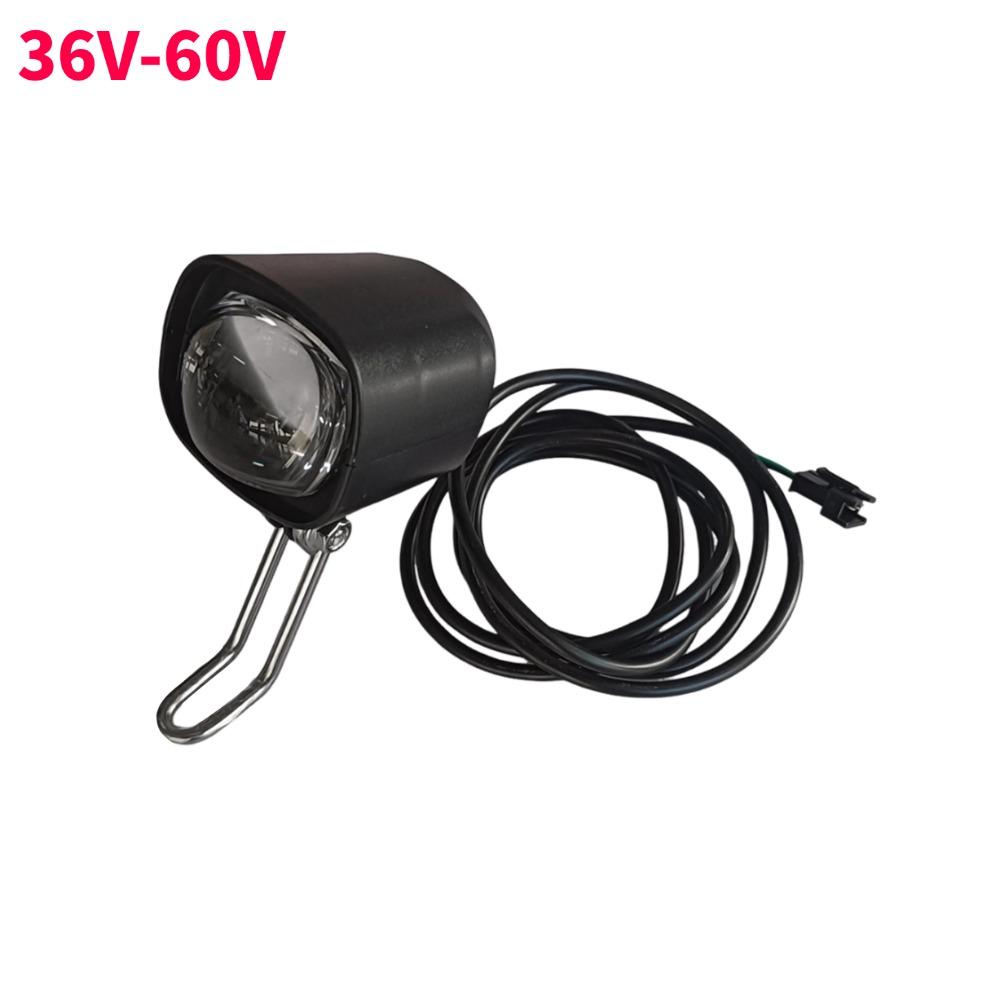 Ebike E-Bike 36V 48V 60V 80V Electric Bicycle Light with Horn Waterproof Scooters Motorcycle Headlight Horn Set Front Headlight