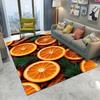 Kiwi Slice Fruit Area Rug Water Drop Green Pattern Washable Floor Mat Fresh Tropical Fruit Carpet For Bedroom Space Decor