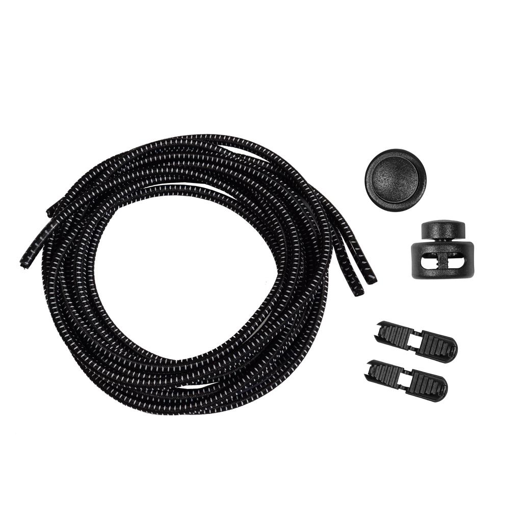 Supretto Laces with Elastic, Black (7955)