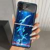 Китовый Горбатый Морской Гигант Жесткий ПК Чехол для Телефона Для Samsung Galaxy Z Flip 7 6 5 4 3 Черный ZFlip7 ZFlip6 Flip5 Flip4 Flip3 5G Печать C