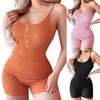Женский комбинезон без рукавов, облегающий спортивный костюм для фитнеса, летние комбинезоны для бега