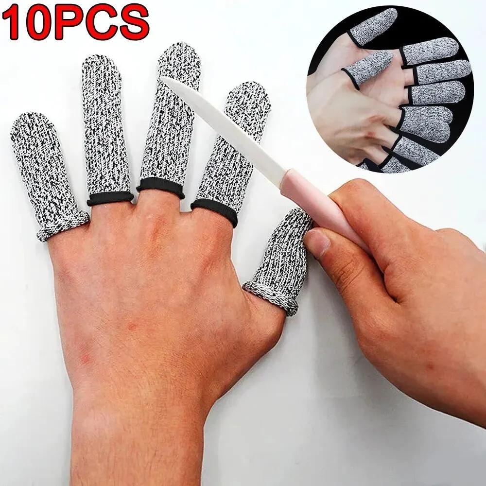 10Pcs Anti-Cut Finger Cover Finger Protector Sleeve Gloves Finger Protector Gadgets