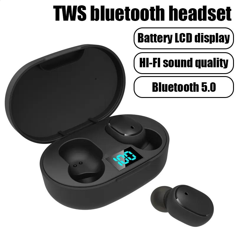 TWS Wireless Bluetooth Earphones Gaming Headphones LED Display Noise Cancelling In-ear Earbuds Headset With Microphone