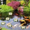 Solar Pond Pool Lights LED Color Changing Lotus Flower Waterproof  Floating LampLight Yellow