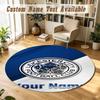 Round Rug Custom NameLeicester City Pattern Non Slip Carpet Home Floor Decor