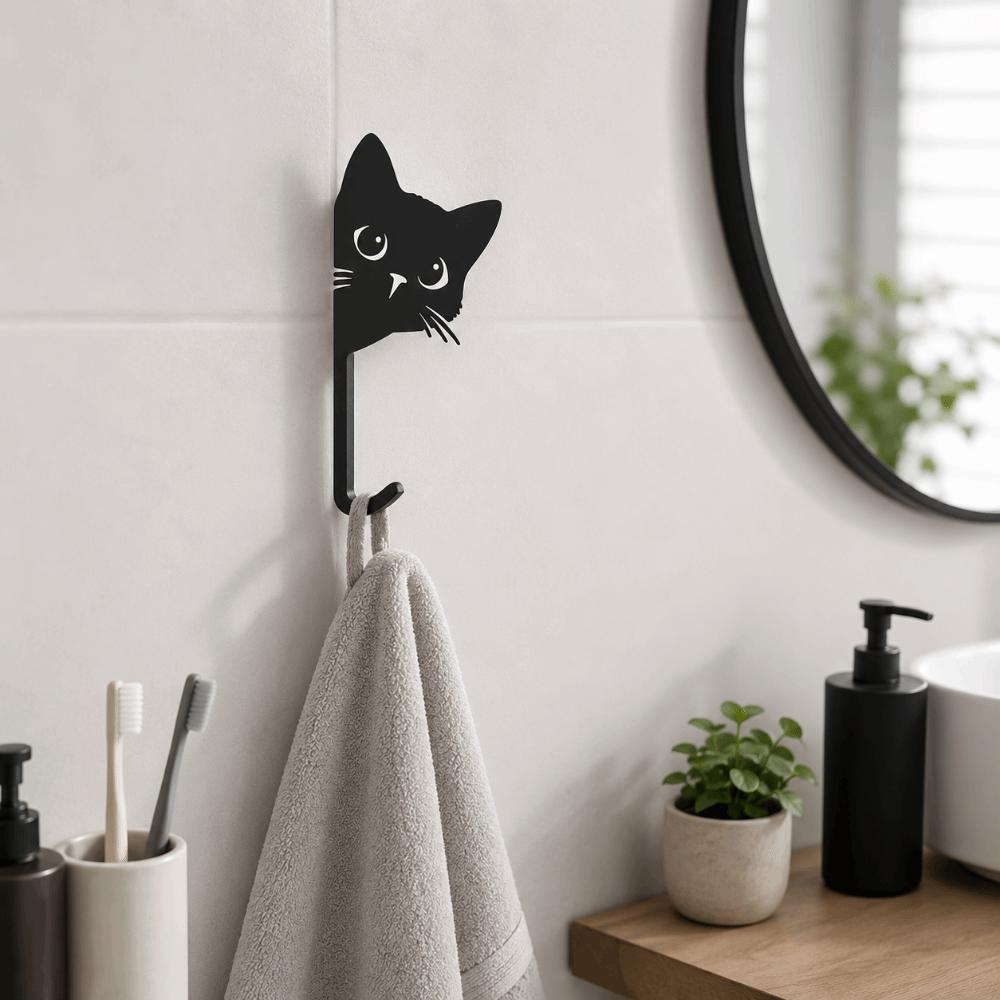 3D Printed Kitten Wall Hooks Decorative Hanging Hook Wall Decorations Key Holder Home