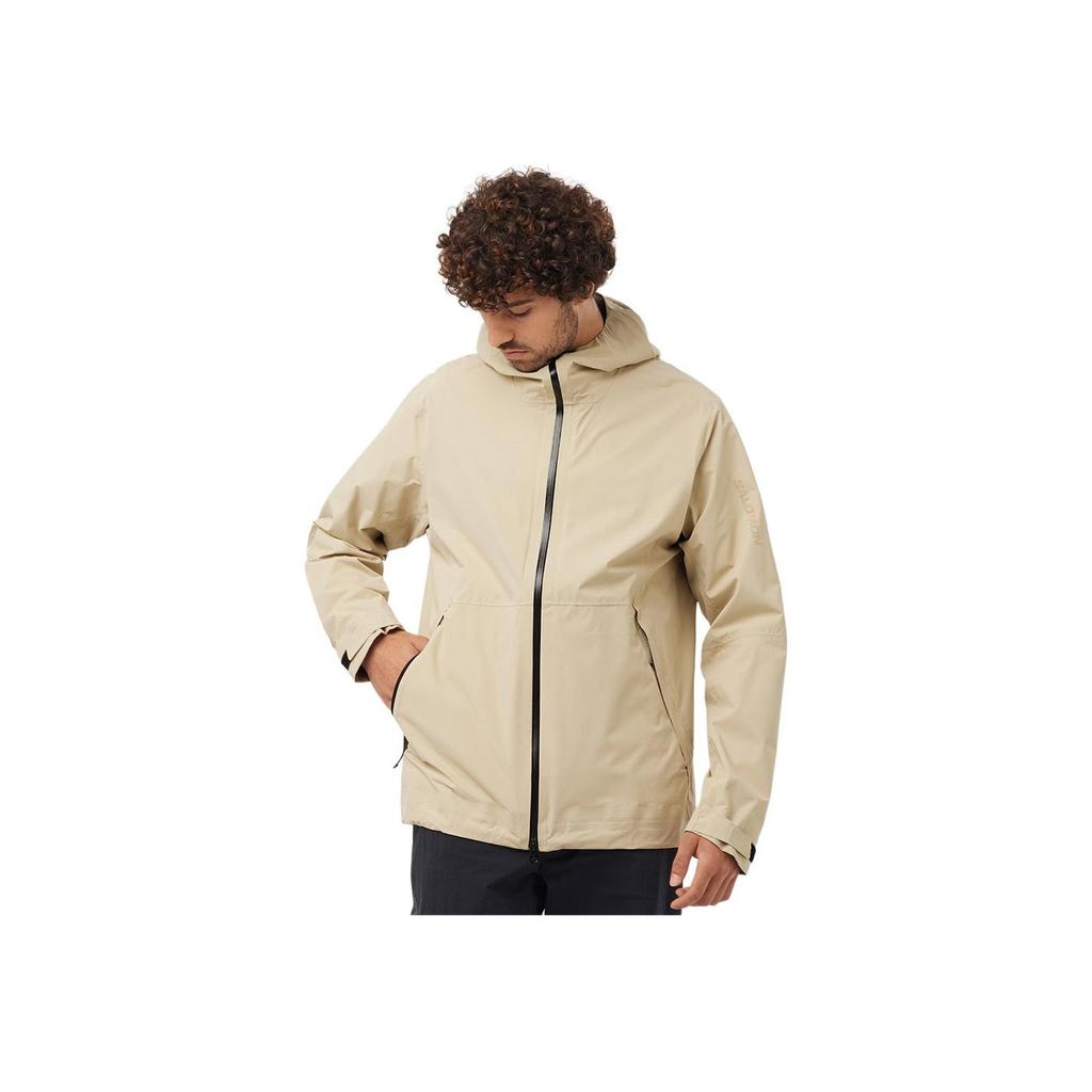SALOMON Куртка мужская водонепроницаемая твердая оболочка Outerpath 2.5L Pepper-White LC2211700