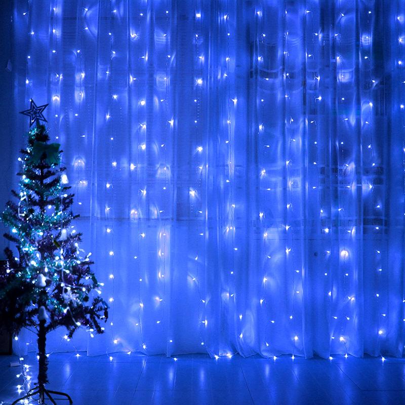 3M светодиодные занавески с сосульками, 300 светодиодов, Рождественская сказочная лампа, уличный дом для свадебной вечеринки, украшение сада