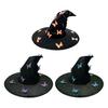 Witch Hat with 12 Butterflies Decor Twist Brim Halloween Parties Cosplay Dress Up Hat Witch Costume Accessory