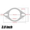 304 Stainless Accessories  52mm 64mm 77mm Exhaust Muffler Flange Exhaust Pipe Connection Joint