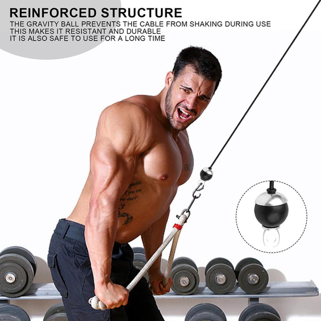 Gym Wire Rope Fitness Cable Pulley Machine System Heavy Duty Steel Rope for Home GymPulldown Lift Load Workout