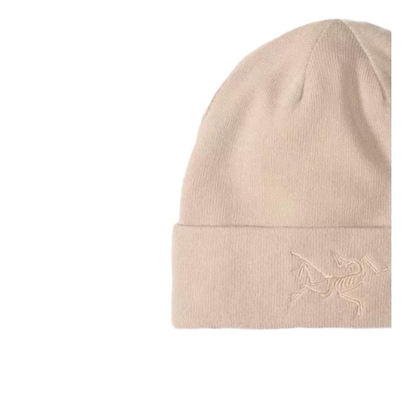 Arcteryx Archaeopteryx Logo Polyester Fleece Hat Unisex Couple Style Sunset Pink X000007562-Alpine Rose