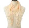 Triangle Soft Lace Veil Scarf Women Embroidered Tassel Veil Floral Prayer Church Headcovering Scarves Sheer Party Stoles