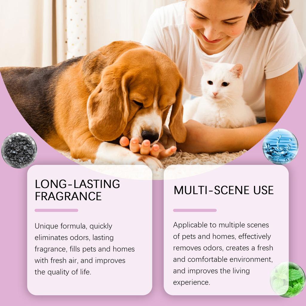 Духи для домашних животных;;Дезодорант-спрей для домашних животных, спрей для свежей окружающей среды, дезодорант для вонючих домашних животных, 1 шт, 100 мл