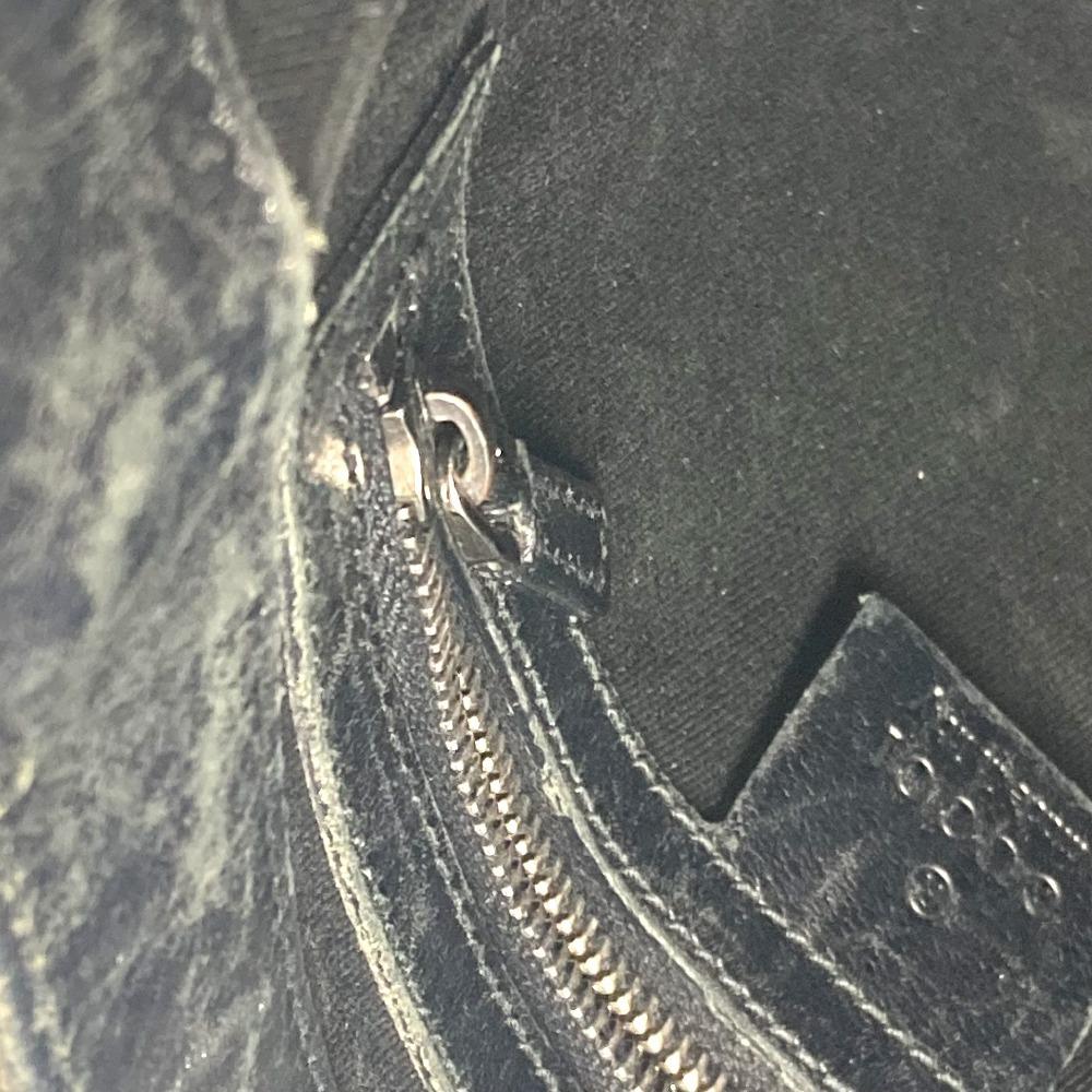 GUCCI 109106 GG logo Bag Crossbody Shoulder Bag GGCanvas/Leather Black