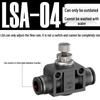 Quick Connect Pneumatic Air Hose Throttle Valve - Flow Restrictor Fitting with Adjustable PA Pipe LSA