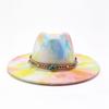 Шляпа ковбойская в стиле tie-dye, европейский, американский и британский стиль, модные аксессуары, персонализированная универсальная ковбойская шляпа, новая