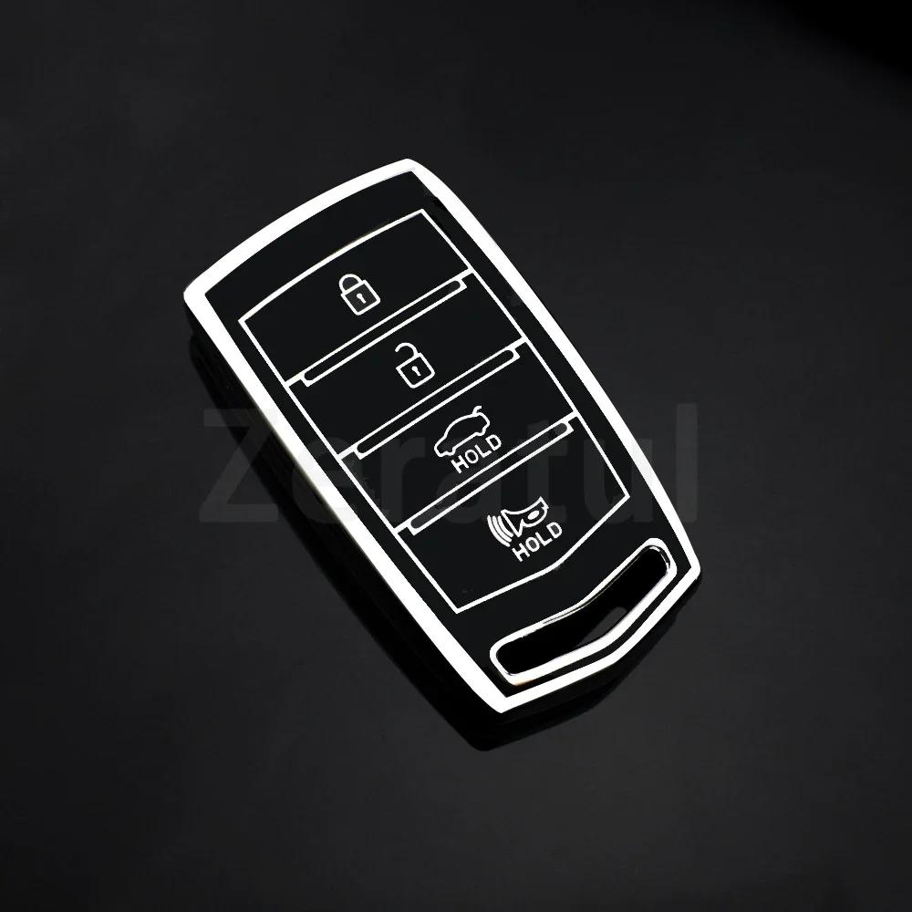 Защитный чехол-брелок из ТПУ с 4 кнопками для смарт-ключа автомобиля Hyundai Genesis G70 G80 Eq900 G90 Аксессуары