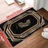 Роскошный ковер с узором «Греческий ключ» и Медузой, Золотая цепочка с леопардовым принтом, Нескользящий моющийся коврик для пола для гостиной, спальни, домашнего декора