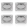 4Pcs Flush Ring Pull Deck Lift Cover Handle 316 Stainless Steel Square for Boat Ship