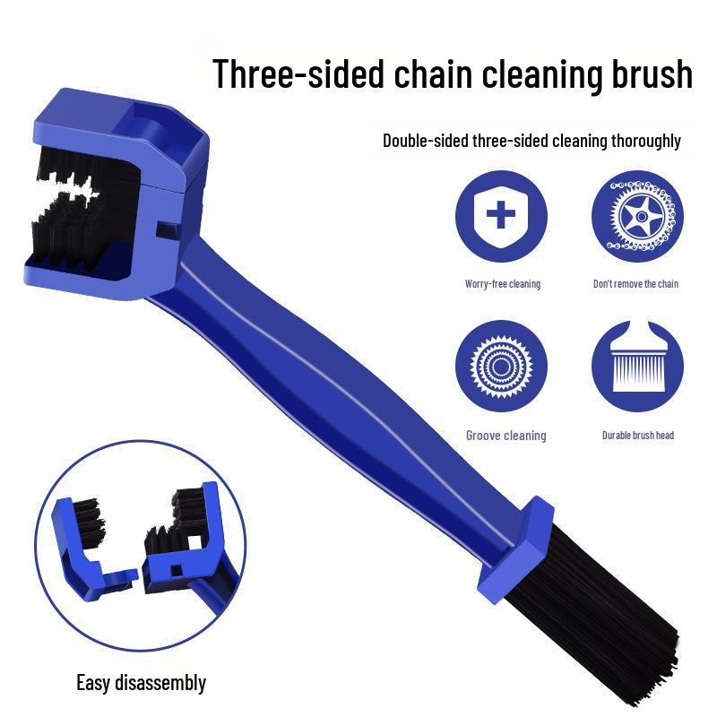 Motorcycle and Bicycle Chain Cleaning Brush - Square Head Tool