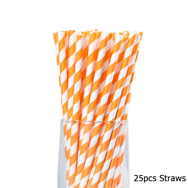 25 шт. розовых бумажных трубочек для питья, сувениров для украшения свадьбы, дня рождения, бумажных трубочек для питья, принадлежностей для дня рождения