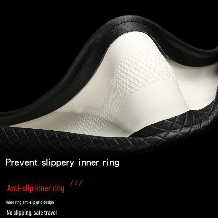 Универсальный кожаный чехол на руль автомобиля с ромбовидной сеткой: Защита на все четыре сезона