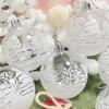 6pcs Clear Baubles Christmas Ball 6cm Hanging Ball Shatterproof Xmas Hanging Ornament  Party Supply