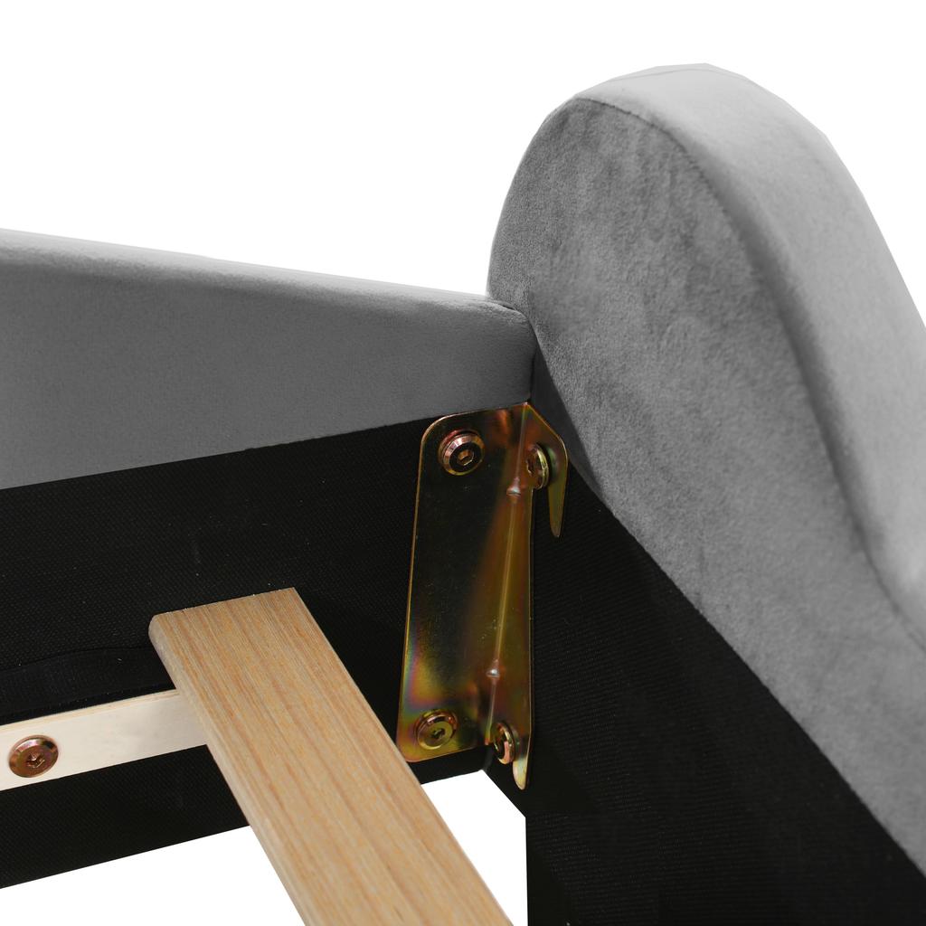 Upholstered Bed Beautiful Children's Bed, 90 x 200 cm, Bear Shape. Single Bed made of Skin-Friendly Velour, Grey