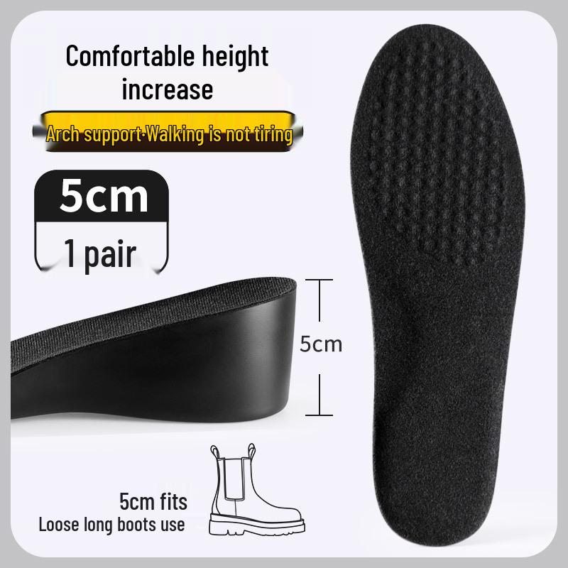 Unisex Odor-Resistant Shock-Absorbing Height-Increasing Insoles - Breathable & Invisible for Shoes and Boots