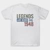 Футболка женская Legends Are Born In 1948 Harajuku Print Kawaii футболка летняя женская футболка с коротким рукавом топ футболка