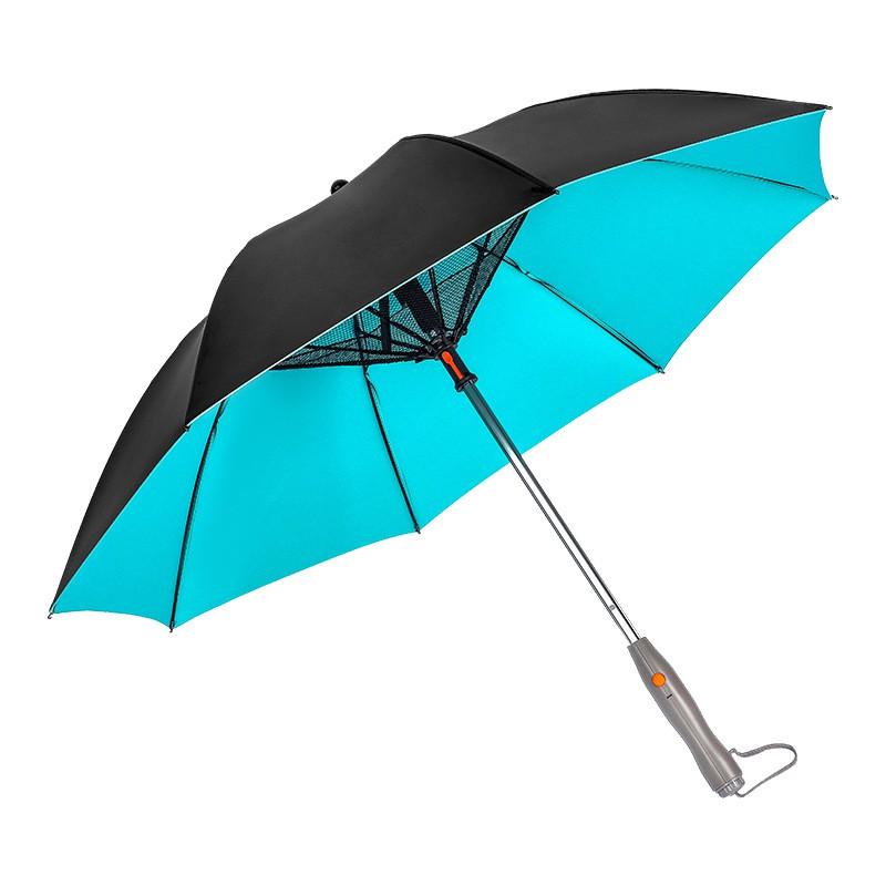 23 Inch Electric Mist Fan Umbrella With Rechargeable Battery UV Protection Golf Style Outdoor Cooling Adults
