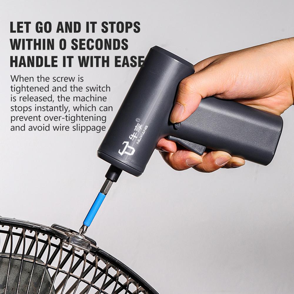 3.6V Mini Electric Screwdriver Manual Cordless Multi-Function Large Torque DIY Project Tool with Brushed Motor