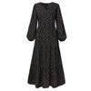 ZANZEA Women Casual Floral Print Long Sleeve V-neck Long Dress
