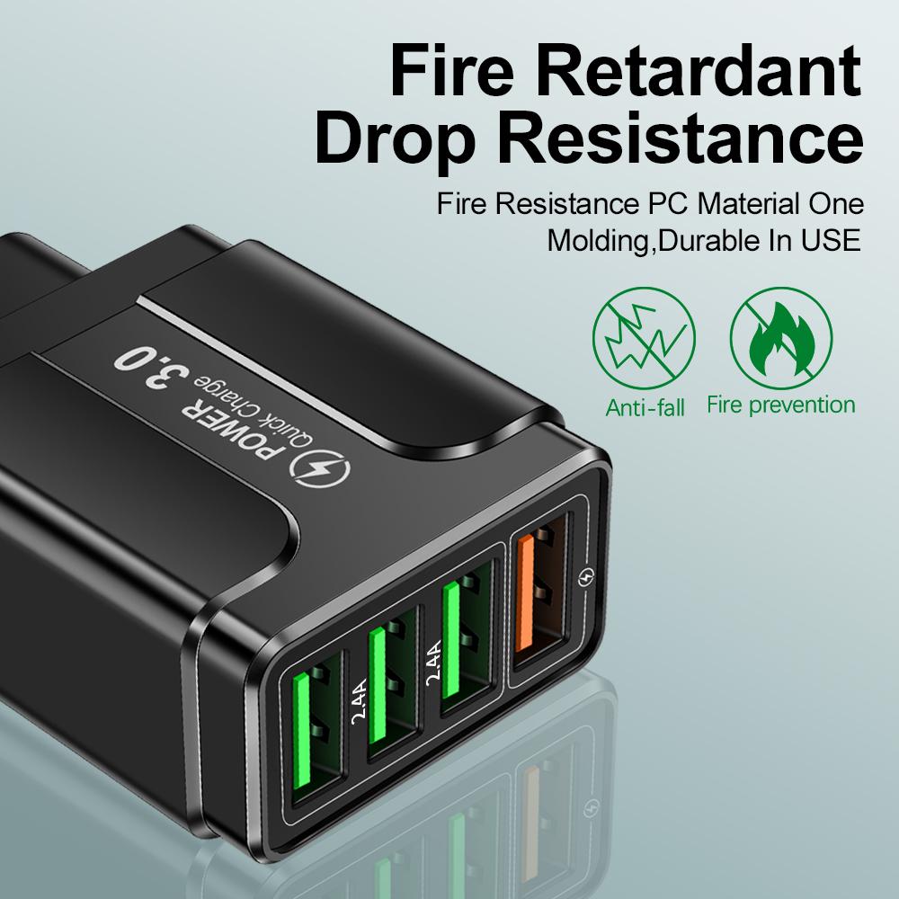 20 Вт многопортовое USB зарядное устройство быстрое зарядное устройство быстрое зарядное устройство 3.0 для Samsung Galaxy S23 S22 Ultra Xiaomi iPhone 16 15 KR Plug