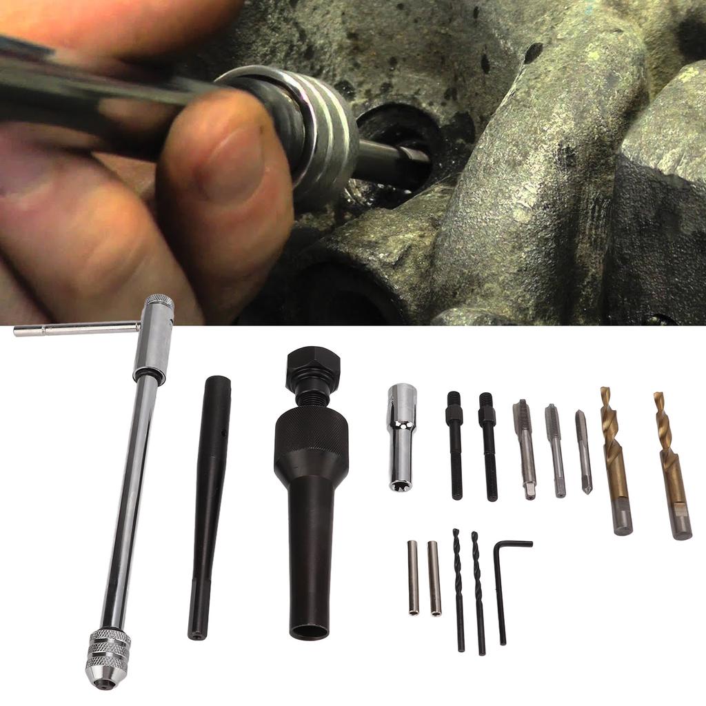 16 шт. Инструмент для снятия свечей накаливания Портативный Метрический Стальной Безопасный для Поврежденных 8 мм 10 мм Свечей Накаливания Набор Инструментов для Извлечения Свечей Накаливания