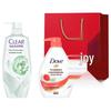 shampoo 700g + shower gel 1kg with red tote bag, свежий аромат