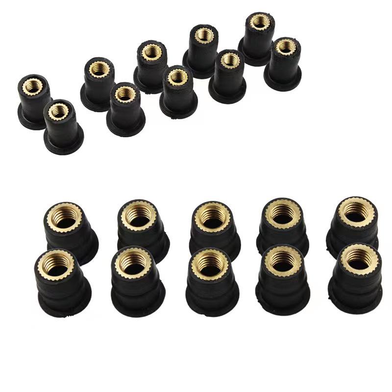 10pcs M4 M5 M6 Motorcycle Windshield Windscreen Screws Bolts Nut Universal Rubber Well Nuts Fastener Screw