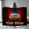 1PC FC Bayern Munchen Custom Name Patterned Flannel Blanket Suitable For All Seasons for Home Decor Warmth and Comfort Gifts Holiday Present