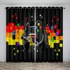 Cartoon Blocks Cube Game Gamepad Switch Window Curtains Blinds For Living Room  Bedroom Bathroom Kicthen Door Home Decor