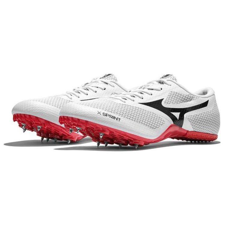 Mizuno Sprint X Entry Level Running Shoes Non-Slip Durable Low-Top Running Shoes Unisex Sneaker White Red U1GA232407