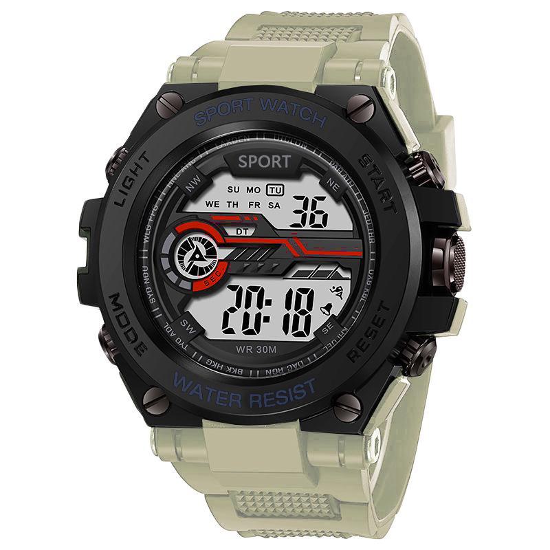 2024 Мужские и подростковые спортивные многофункциональные электронные часы