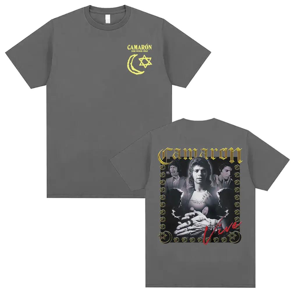 Rock Camaron De La Isla Album Tour Merch Tshirt 2026 Summer Unisexs Clothing Harajuku Retro Gothic Highquality Oversized Tshirt