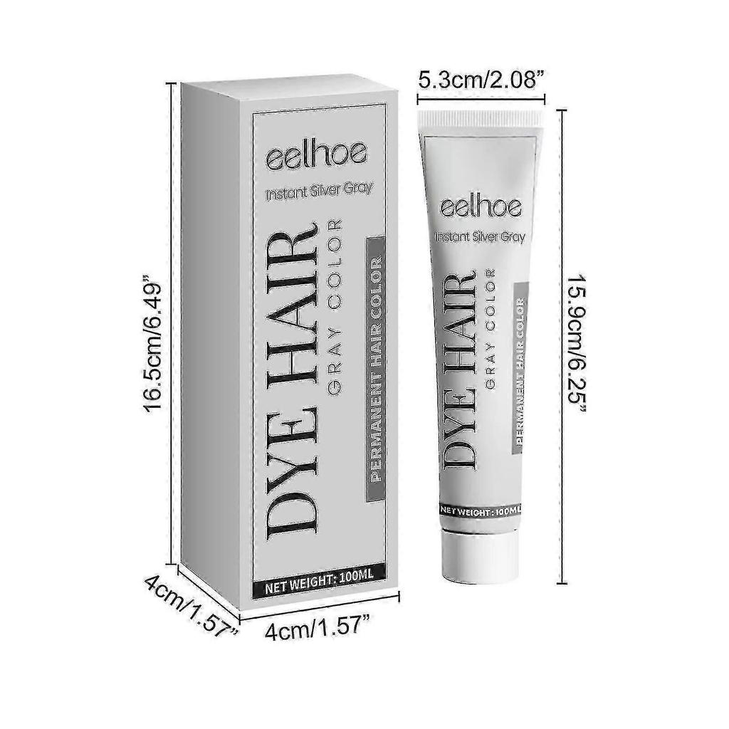 Eelhoe 100ml Grey Hair Colour Cream - Natural Coverage for UK Styling -8279957281714 less