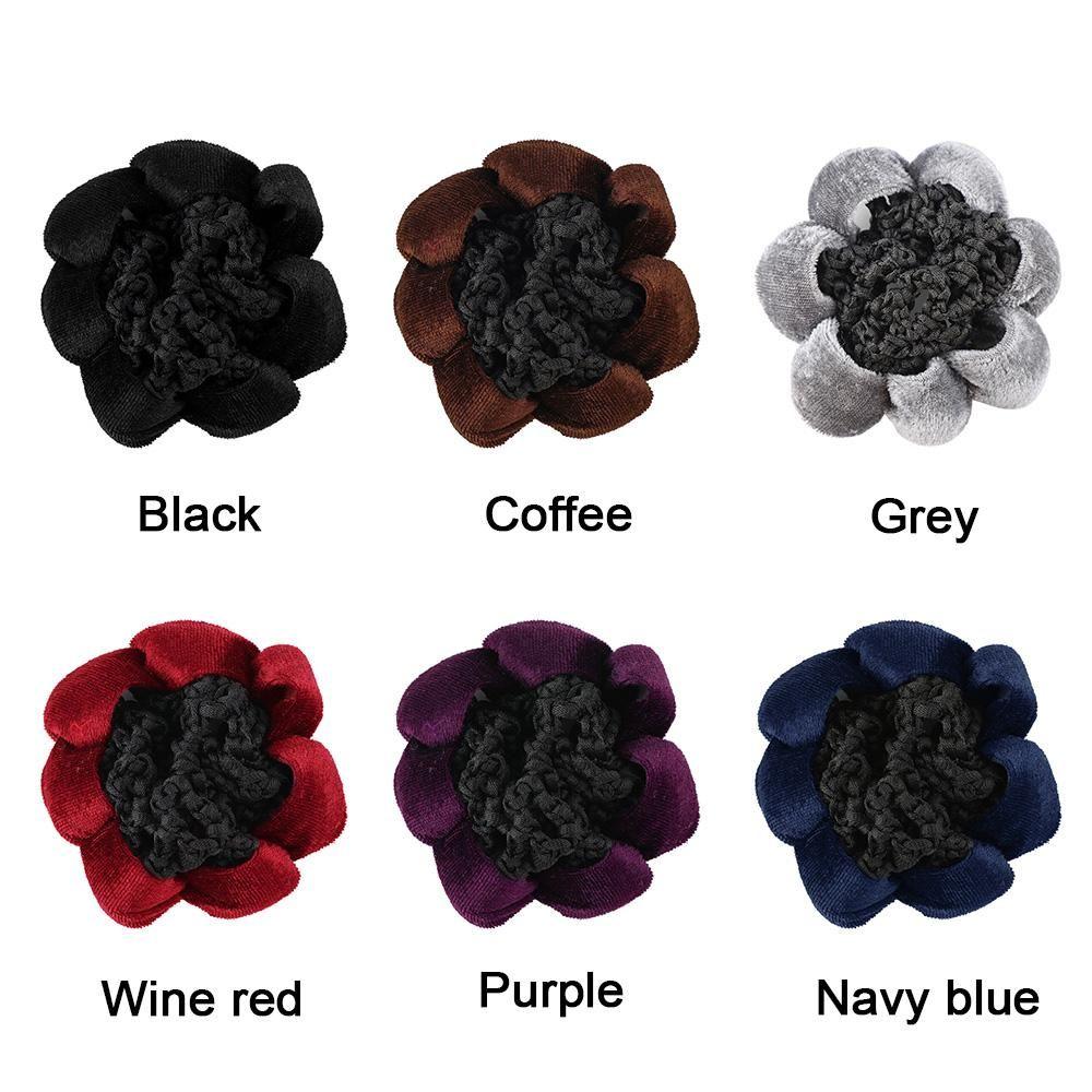 Fashion Lace Velet Edge Dance Skating Ballet Crochet Snood Hair Nets Bun Cover Updo Styling Tool