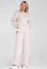 Bluza Damska Bez Kaptura - Asymetryczna Bluza Damska - Beżowa M1203 R. S/M