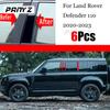 Для Land Rover Defender 110 2022 2023 автомобильная дверь, окно, средняя колонна, накладка, защита, черная полоса, украшение из ПК